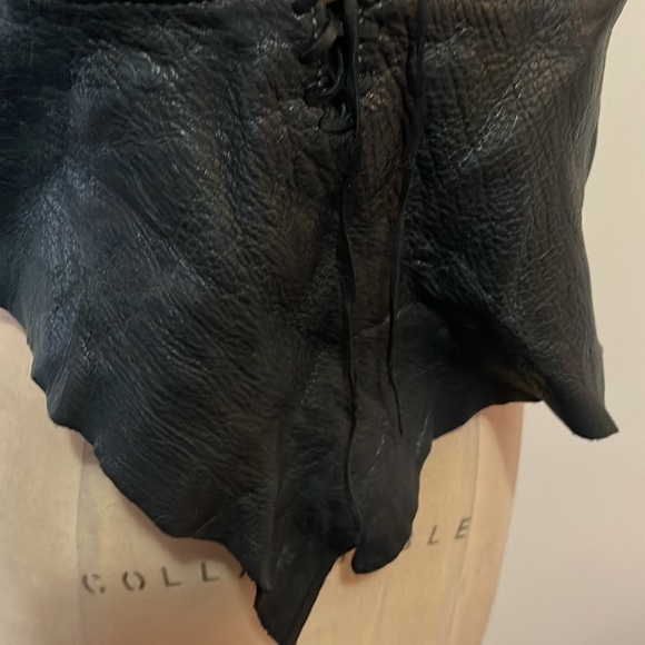 Artemis Leather Halter Top Rose Hand Made Vintage 1970s - Picture 4 of 12